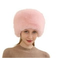 thumbnail image 1 of ZQUUVOU Women's Faux Fur Hat For Winter with Stretch Cossack Russian Style White Warm Cap Pink, 1 of 1