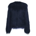 thumbnail image 1 of Women's Faux Fur Jacket Warm Plush Round Neck Coat Autumn Winter Long Sleeve Solid Color Furry Coat for Casual Street Wear Shopping, 1 of 8