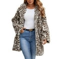 thumbnail image 1 of Women's Jackets Autumn Winter Leopard Coats Loose with Pockets, 1 of 9