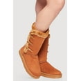thumbnail image 1 of Women's Faux Fur Lined Button Loop Side Mid-Calf Platform Boots, 1 of 3