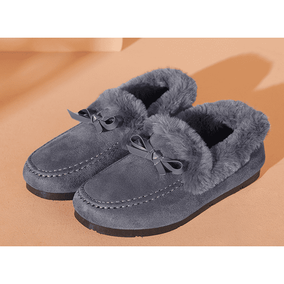Women's Faux Fur Lined Slipper - Plush House Shoes for Comfort | Indoor/Outdoor House Slippers