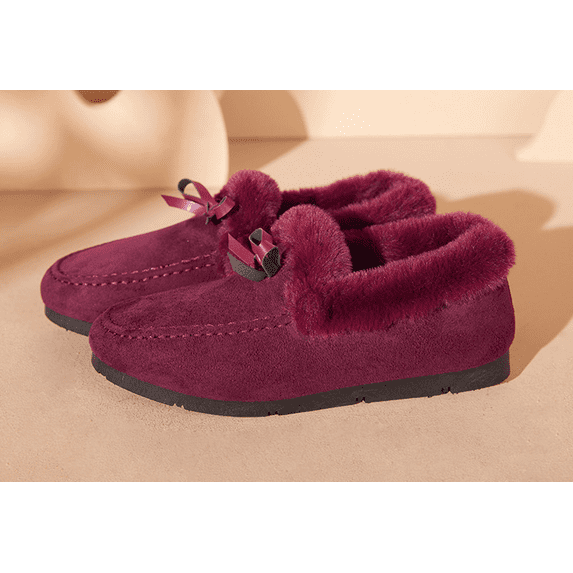 Women's Faux Fur Lined Slipper - Plush House Shoes for Comfort | Indoor/Outdoor House Slippers