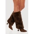 thumbnail image 1 of Women's Faux Fur Pointed Toe Spool Heel Boots, 1 of 6