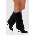 thumbnail image 1 of Women's Faux Fur Pointed Toe Spool Heel Boots, 1 of 6
