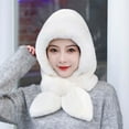 thumbnail image 1 of Women's Faux Fur Scarf Hat Set Winter Cover Ears Beanie Hat Ear Flaps Ski Snow Hats, 1 of 3