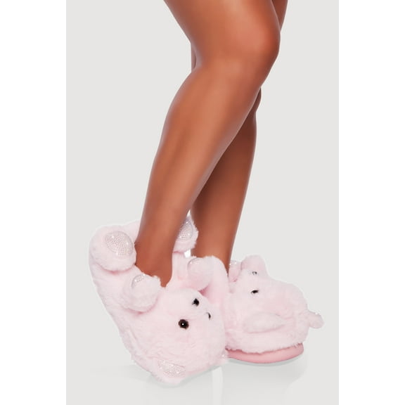 Women's Faux Fur Teddy Bear Slippers
