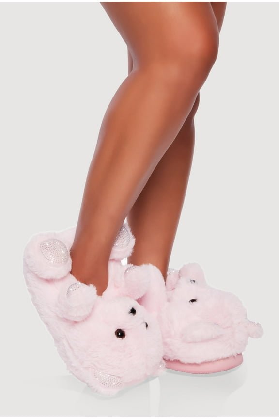 Women's Faux Fur Teddy Bear Slippers