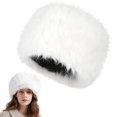 thumbnail image 1 of Women's Faux Fur Winter Hat, Russian Style Warm Headwear, Plush Bucket Cap for Cold Weather, 21.3-22.8 in Head Circumference, 1 of 5