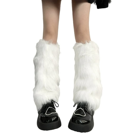 Women's Faux Furs Leg Warmers Fuzzy Leg Warmers Soft Boot Cuffs Cover