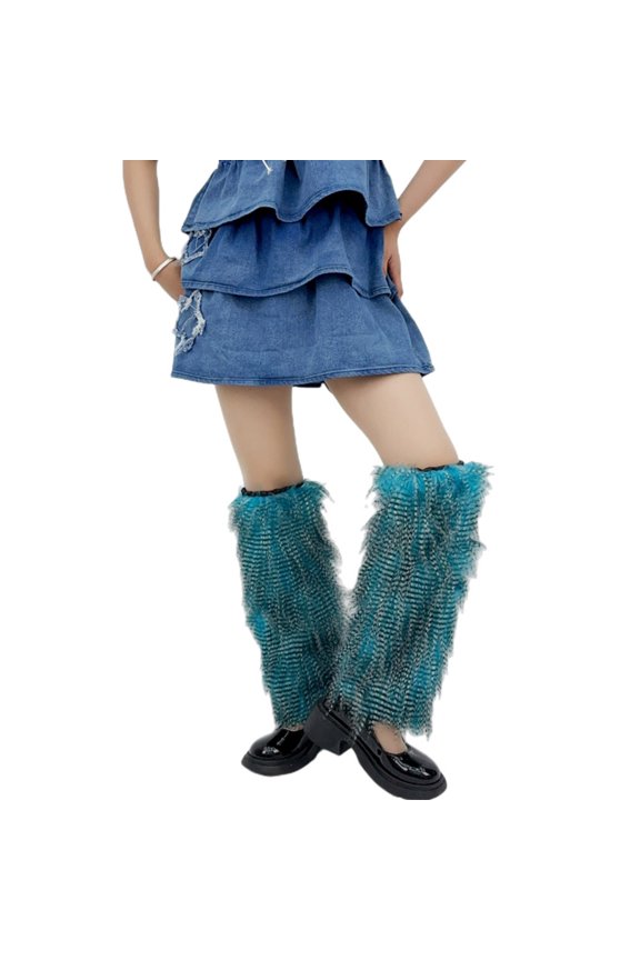 Women's Faux Furs Leg Warmers Fuzzy Leg Warmers Soft Boot Cuffs Cover