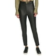 thumbnail image 1 of Women's Faux-Leather Ankle-Zip Leggings Black S, 1 of 1
