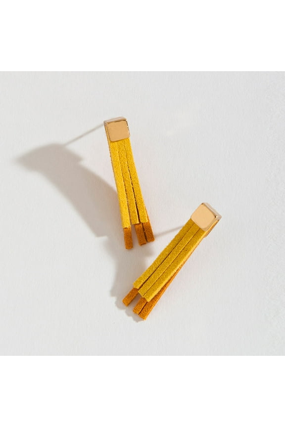 Women's Faux Leather Fringe Earrings By Howard's