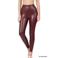 thumbnail image 1 of Women's Faux Leather Full Length Sexy Leggings Tights With Waist Band, 1 of 4