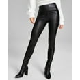 thumbnail image 1 of Women's Faux Leather High Rise Pull-On Leggings Black M, 1 of 1