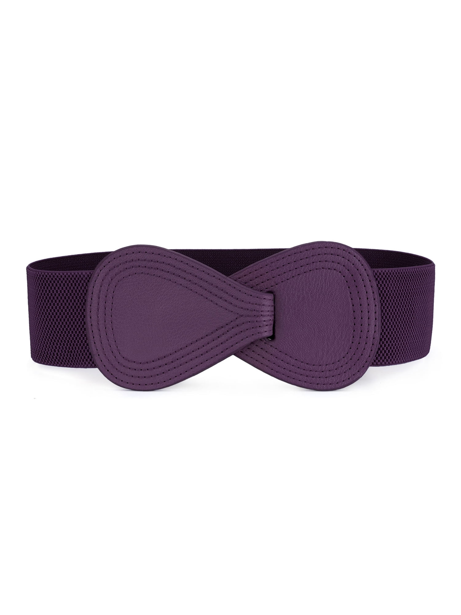 Women's Faux Leather Interlock Buckle Decorative Waist Belt