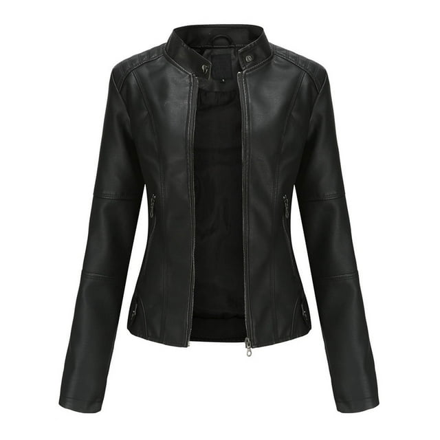 Women's Faux Leather Jackets,Women's Leather Jackets Fashion Faux Motorcycle Plus Size Moto Biker Coats,Leather Jackets for Women 2023