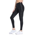 thumbnail image 1 of Women's Faux Leather Leggings Leopard Print Tummy Control Athletic Workout Yoga Pants, 1 of 8
