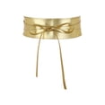 thumbnail image 1 of INSPIRE CHIC Women's Faux Leather Obi Wrap Around Belt for Evening Dress Gold One Size, 1 of 7