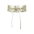 thumbnail image 1 of INSPIRE CHIC Women's Faux Leather Obi Wrap Around Belt for Evening Dress Light Gold One Size, 1 of 7