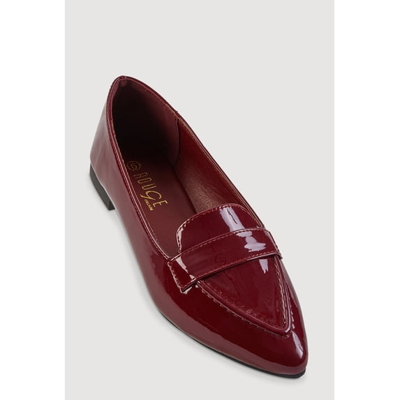 Women's Faux Leather Pointed Toe Loafers
