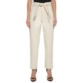 thumbnail image 1 of Women's Faux Leather Pull On Tie Waist Pants Buttercream 4, 1 of 1