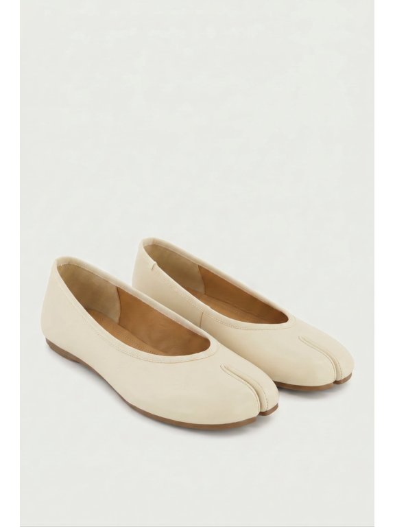 Women's Faux Leather Split Toe Ballet Flats