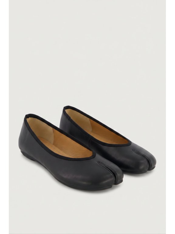 Women's Faux Leather Split Toe Ballet Flats