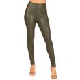 thumbnail image 1 of Women's Faux Leather Stretch Comfy High Waist Soild Fashion Leggings Pants, 1 of 5