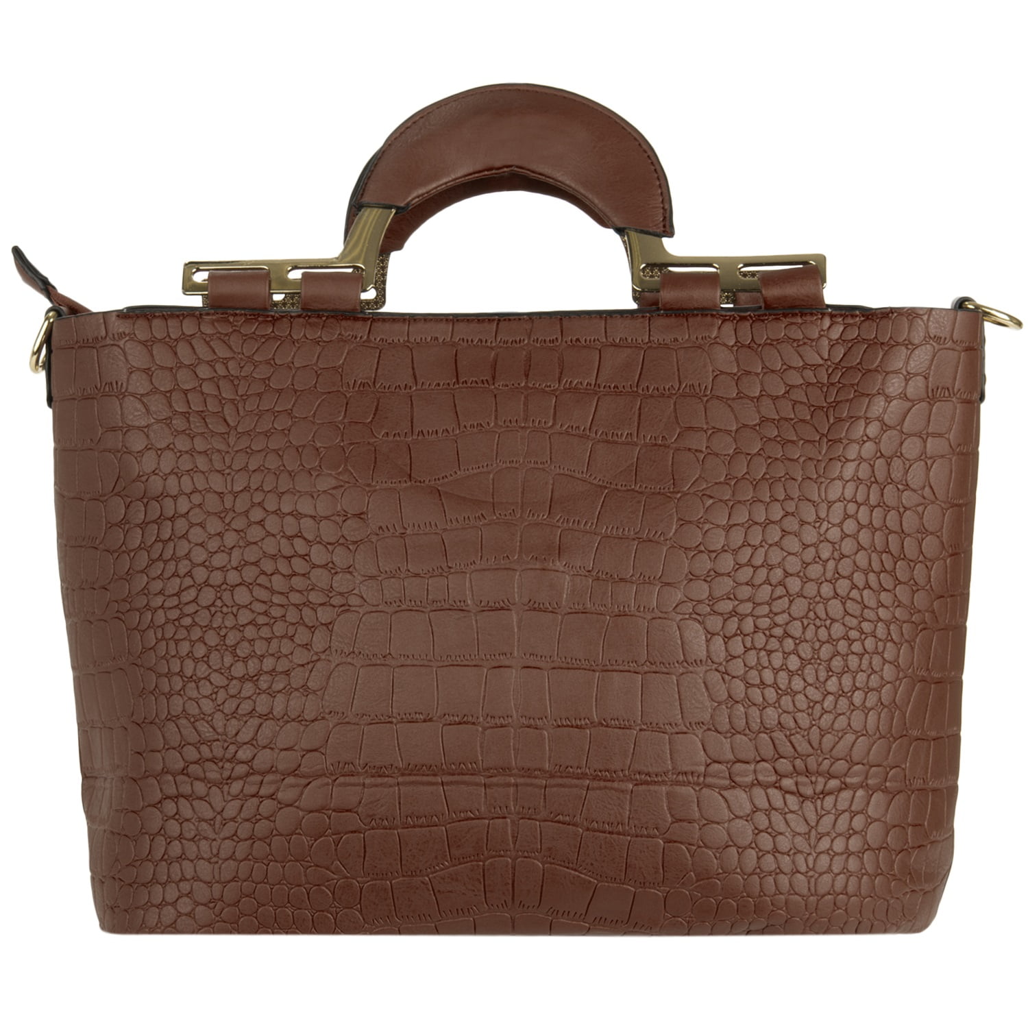 Women's Faux Reptilia Hand Bag with Adjustable Strap for Daily Use