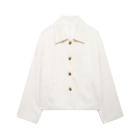 Women's Faux Suede Cropped Jacket Long Sleeve Cropped Cardigan Crewneck Open Front Gold Button Up Sweater Jackets Casual Lightweight Fall Fashion 2025 Winter Coats Outerwear Trendy Clothes