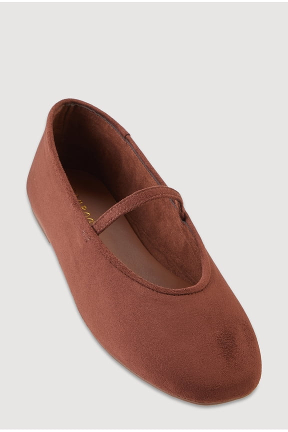 Women's Faux Suede Mary Jane Flats