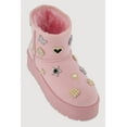 thumbnail image 1 of Women's Faux Suede Platform Booties with Rhinestone Charms, 1 of 3