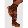 thumbnail image 1 of Women's Faux Suede Round Toe Platform Slouch Boots, 1 of 3