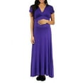 thumbnail image 1 of Women's Faux Wrap Maxi Maternity Dress, 1 of 4