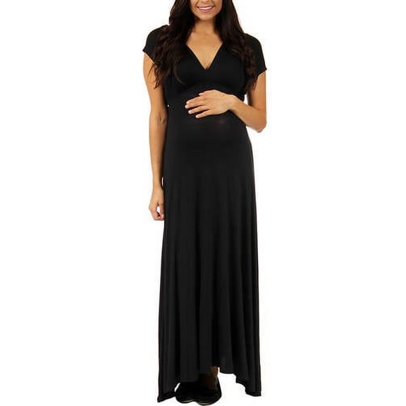 Women's Faux Wrap Maxi Maternity Dress