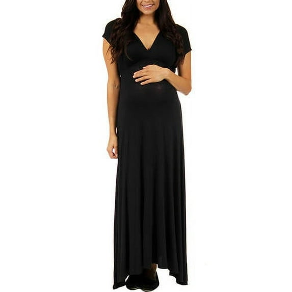 Women's Faux Wrap Maxi Maternity Dress