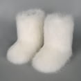 thumbnail image 1 of Women's Faux fur Boot Furry Fluffy Short Snow Boot Mid-Calf Boots Warm Comfortable Outdoor Flat Shoes, 1 of 3