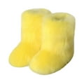 thumbnail image 1 of Women's Faux fur Boots Winter Mid-Calf Warm Snow Boots Fuzzy Fluffy Furry Comfy Short Boots Indoor Outdoor Flat Boots, 1 of 2