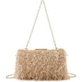 thumbnail image 1 of Women's Feather Evening Bag Mini Clutch Handbag Crossbody Purse, 1 of 6