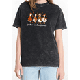 thumbnail image 1 of Women's "Feather Weather Friends Duck Graphic" Breathable Washed T Shirt Casual Cotton Black S-2XL Plus Size, 1 of 5