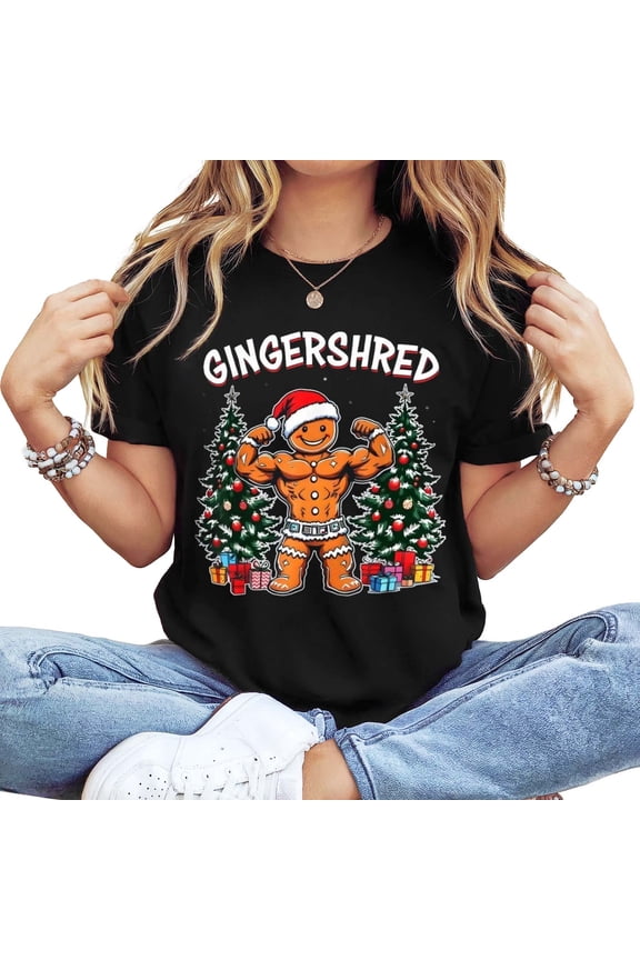 Women's "Feliz Navidad" Christmas Cactus Print Long Sleeve Top, Red Black Plaid Casual Festive Holiday Shirt