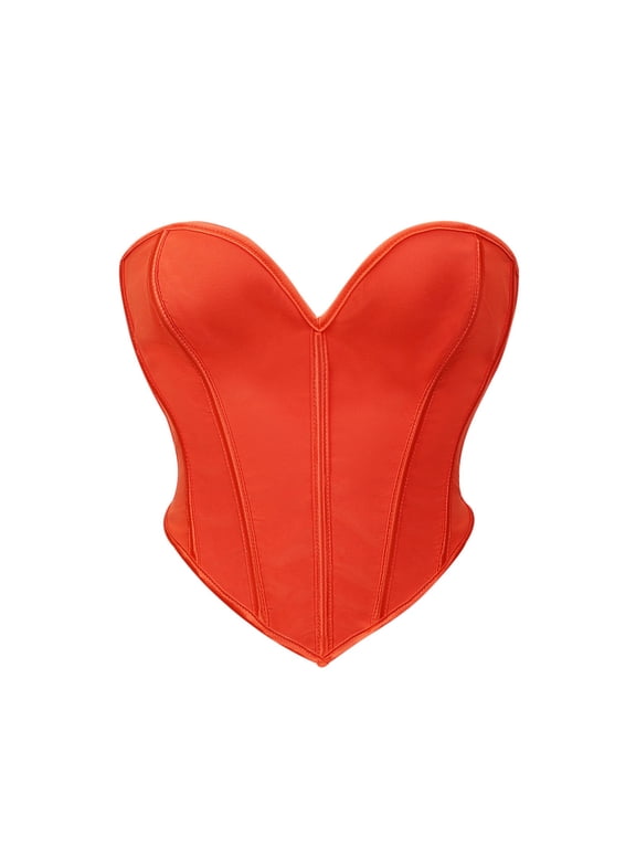 Women's Feminine Texture Bodice Top Sculpting Fit Strapless Bodysculpting Top for Smooth Party