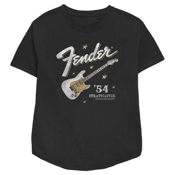 Women's Fender 54 Stratocaster  Graphic Tee Black X Large