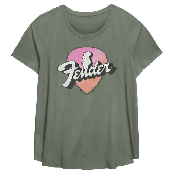 Women's Fender Guitar Pick Logo Graphic T-Shirt