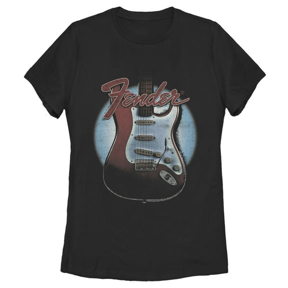 Women's Fender Guitar Spotlight Logo  Graphic Tee Black 2X Large