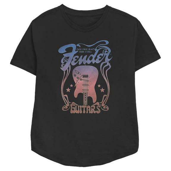Women's Fender Rock 'N' Roll Poster Graphic Tee Black Large