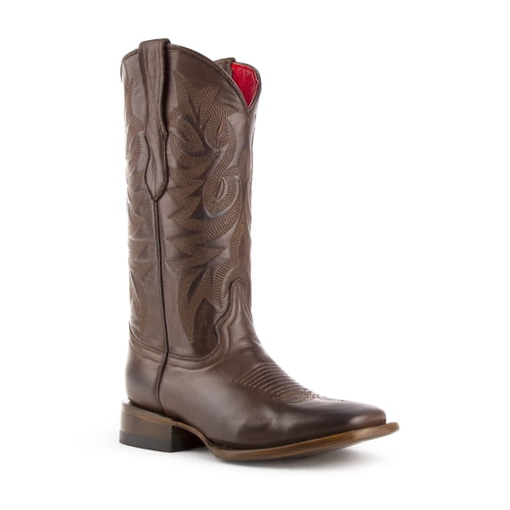 Women's Ferrini Jane Leather Boots Handcrafted Chocolate