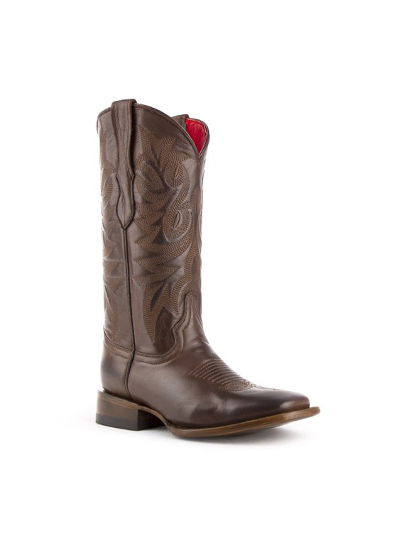 Women's Ferrini Jane Leather Boots Handcrafted Chocolate