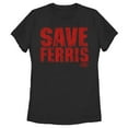 thumbnail image 1 of Women's Ferris Bueller's Day Off Distressed Save  Graphic Tee Black Medium, 1 of 3