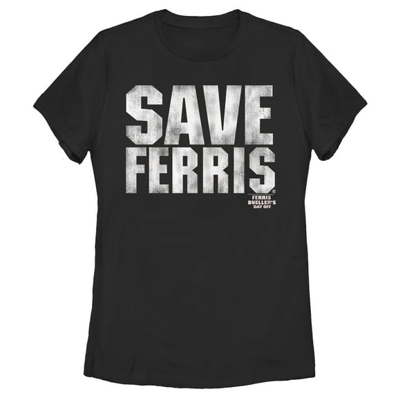 Women's Ferris Bueller's Day Off Save Day Off Graphic Tee Black 2X Large